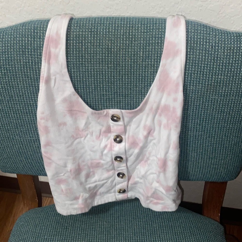 Pink & White Tank Top